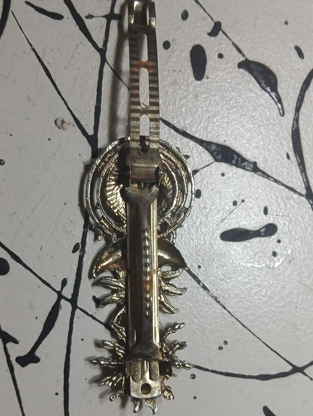 Celestial Sun Moon Planet Silver Tone Hair Clip
